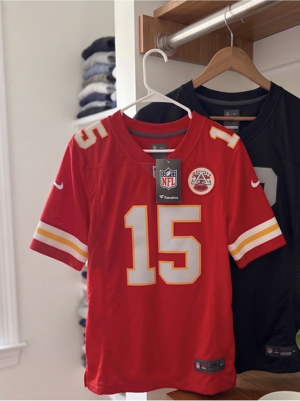 Fanatics Red Kansas City #15 Men's Football Jersey